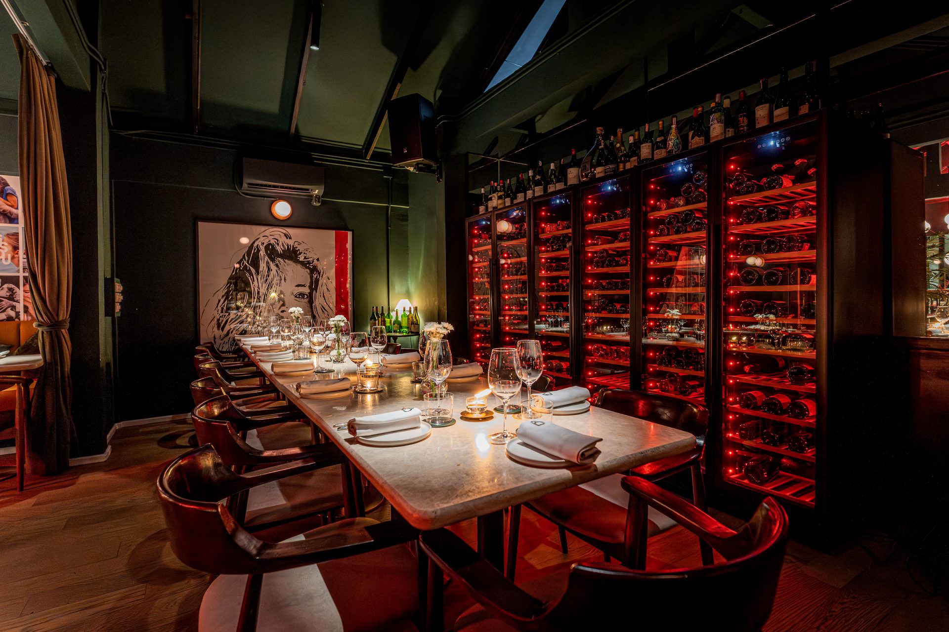 The wine cellar room at Bisou Bangkok