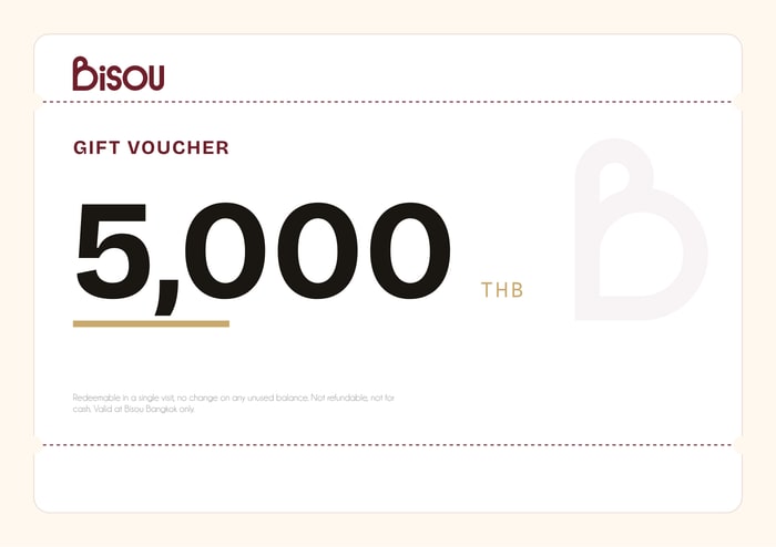 A Bisou gift voucher card